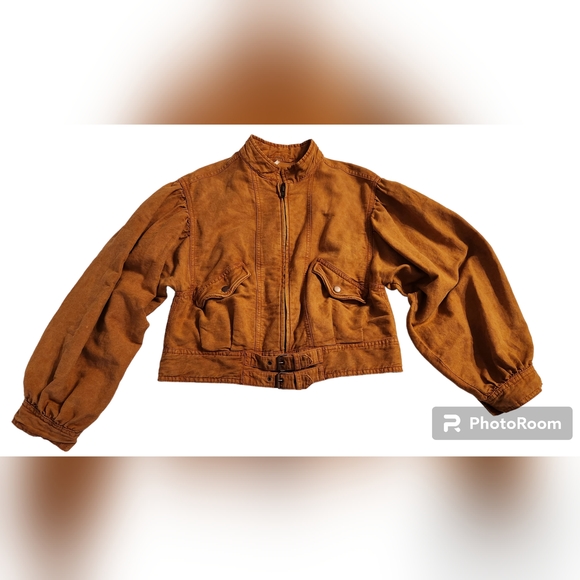 Free People Poet Jacket in Burnt Orange Size XS - Picture 12 of 16